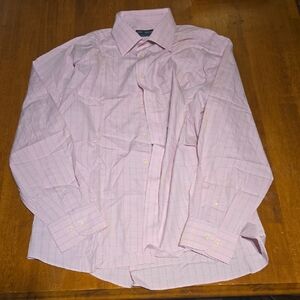 Marks & Spencer Light Pink Checkered Dress Shirt